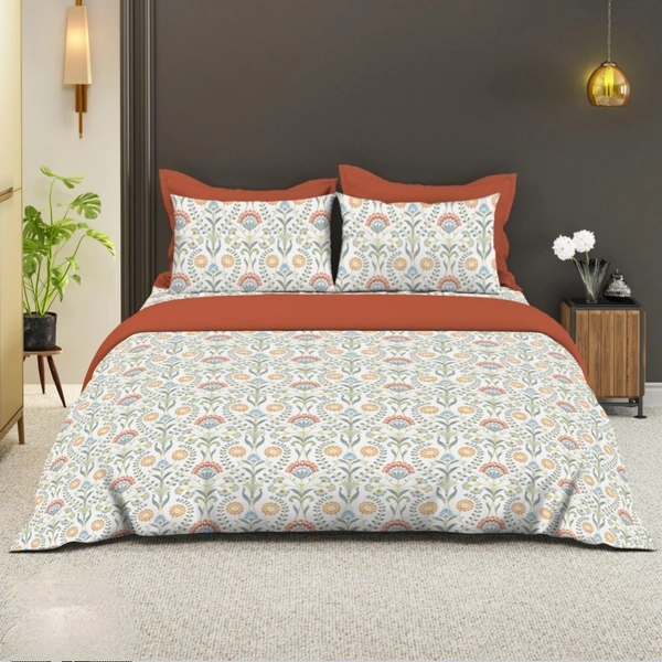 Bombay Dyeing King Size Bedsheet Cotton Bed Sheet 108 X 108 Inch With 2 Pillow Covers - 2.74 M X 2.74 M