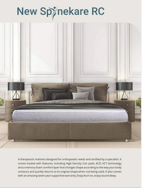 Kurlon Spinekare 5 Inch Mattress Memory Foam Coir Mattresses - 72 X 48, 5 Inch Thickness