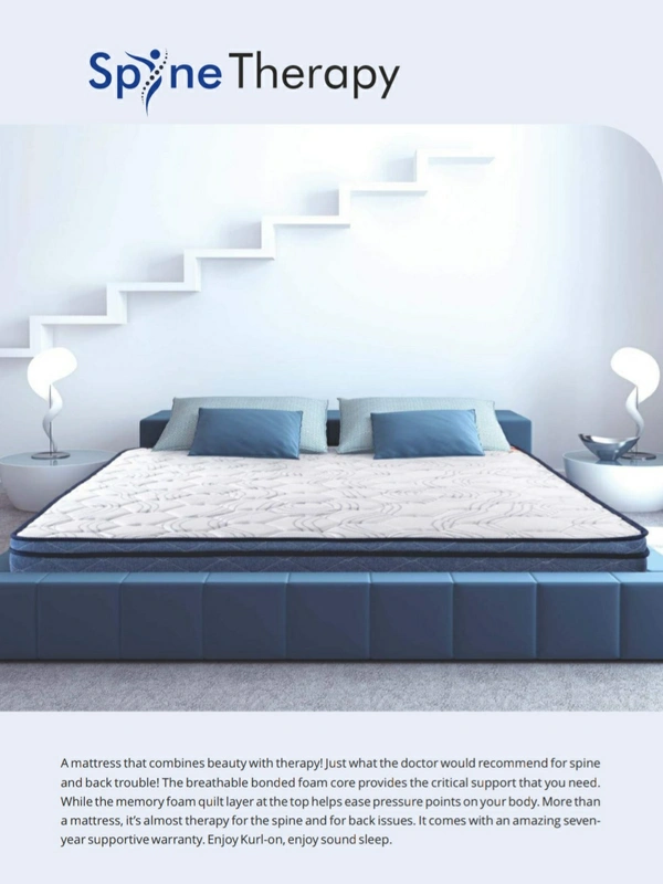 Kurlon Spine Therapy 6 Inch Orthopedic Mattress Memory Foam Bonded Mattresses - 72 X 66, 6 Inch Thickness