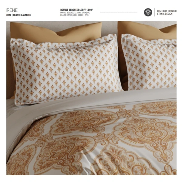 Ddecor double bed cotton bedsheets - 2.24 M X 2.74 M