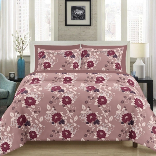 Cotton Double Bed sheet With 2 Pillow Covers - 2.24 M X 2.44 M
