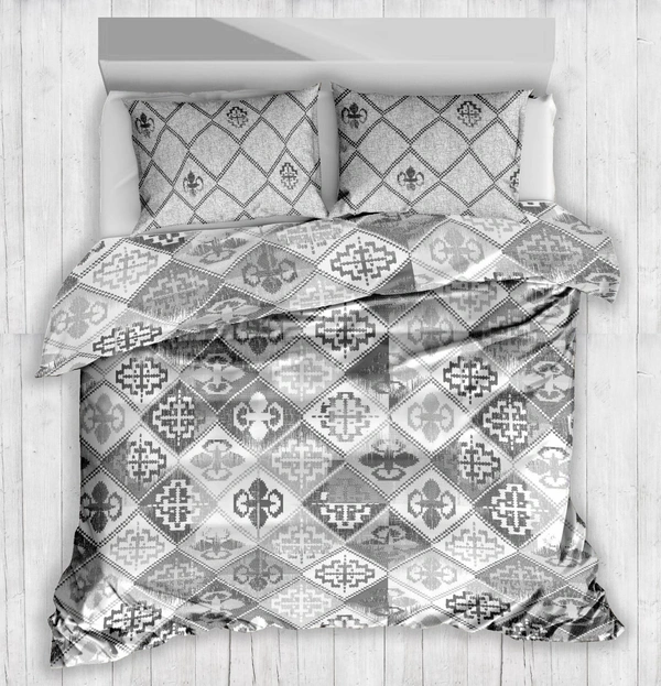 Bedsheet King Size Double Bed Sheet With 2 Pillow Covers - 2.74 M X 2.74 M, Design 21