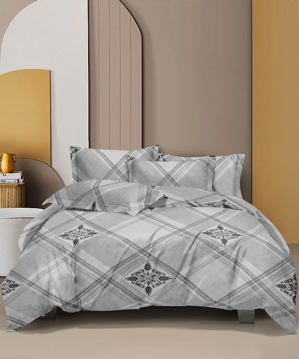 Bedsheet King Size Double Bed Sheet With 2 Pillow Covers - 2.74 M X 2.74 M, Design 71
