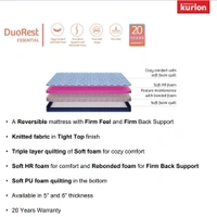 Kurlon DuoRest Essential Mattress 5 Inch / 6 Inch Kurlon In Ahmedabad near Thaltej Sg Highway Call 9624407991 - 72 X 36, 5 Inch Thickness
