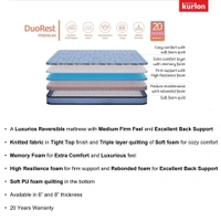 Kurlon DuoRest Premium Mattress 6 Inch / 8 Inch Kurlon Bonded Memory Foam Mattresses In Ahmedabad Call 9624407991 - 72 X 36, 6 Inch Thickness