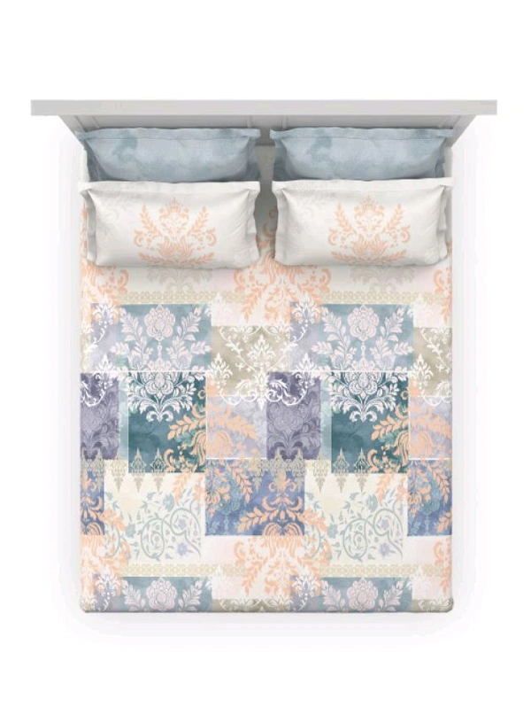 Ddecor Bedsheet King Size Double bed Sheet With 4 Pillow Covers - 2.74 M X 2.74 M