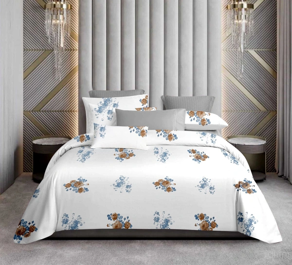 Super King Size Bedsheet 120 inch X 120 inch with 2 Pillow covers - 3.00 X 3.00 Mtr