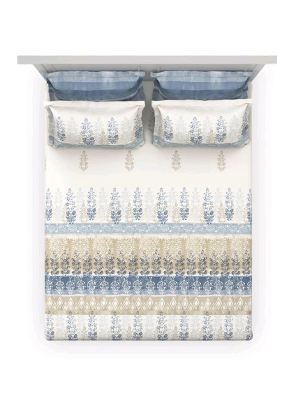 Ddecor Bedsheet King Size Double bed Sheet With 4 Pillow Covers - 2.74 M X 2.74 M