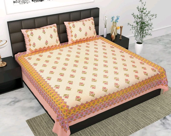Jaipur Bedsheet Double Bed Sheet Cotton Bedsheet In Ahmedabad 90 Inch X 108 Inch  - 2.24 M X 2.54 M