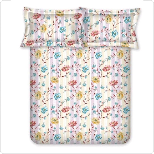 Bombay Dyeing Double bed Cotton Bedsheets - 2.24 M X 2.54 M