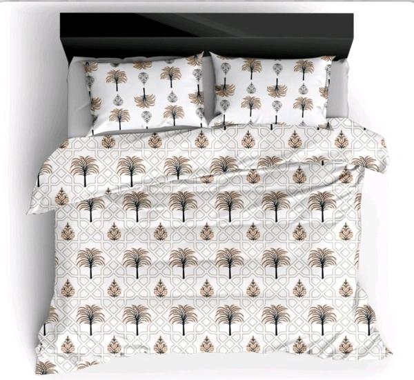 2 Single Cotton Bedsheets 60" X 100" With 2 Pillow Covers - 1.50 M X 2.54 M - 2pc