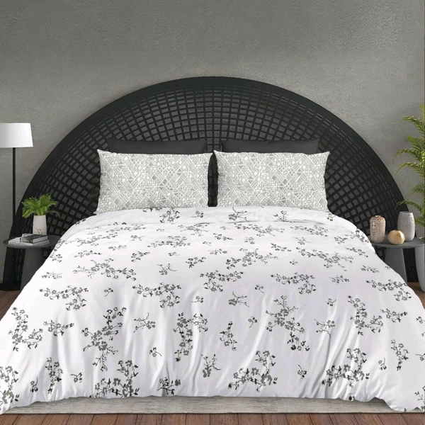 2 Single Cotton Bedsheets 60" X 100" With 2 Pillow Covers - 1.50 M X 2.54 M - 2pc