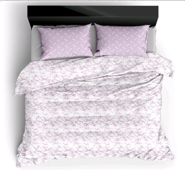 2 Single Cotton Bedsheets 60" X 100" With 2 Pillow Covers - 1.50 M X 2.54 M - 2pc