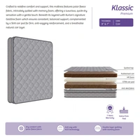 Kurlon Mattress Klassic Premium 7 Inch / 8 Inch - 72 X 36, 8 Inch Thickness