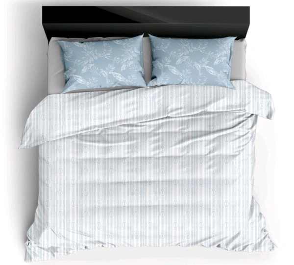 2 Single Cotton Bedsheets 60" X 100" With 2 Pillow Covers - 1.50 M X 2.54 M - 2pc