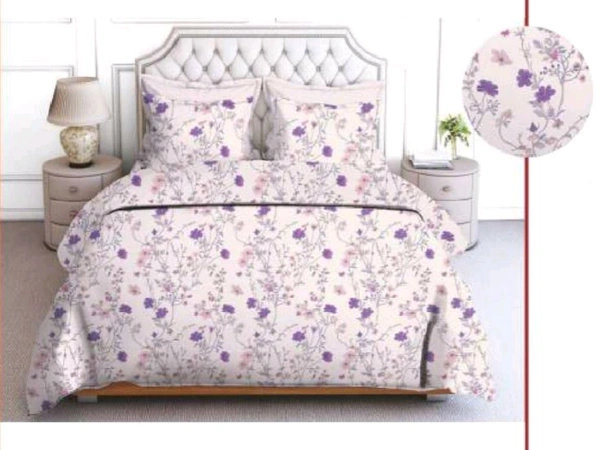 Bedsheet King Size Double Bed Sheet With 2 Pillow Covers - 2.74 M X 2.74 M, Design 11