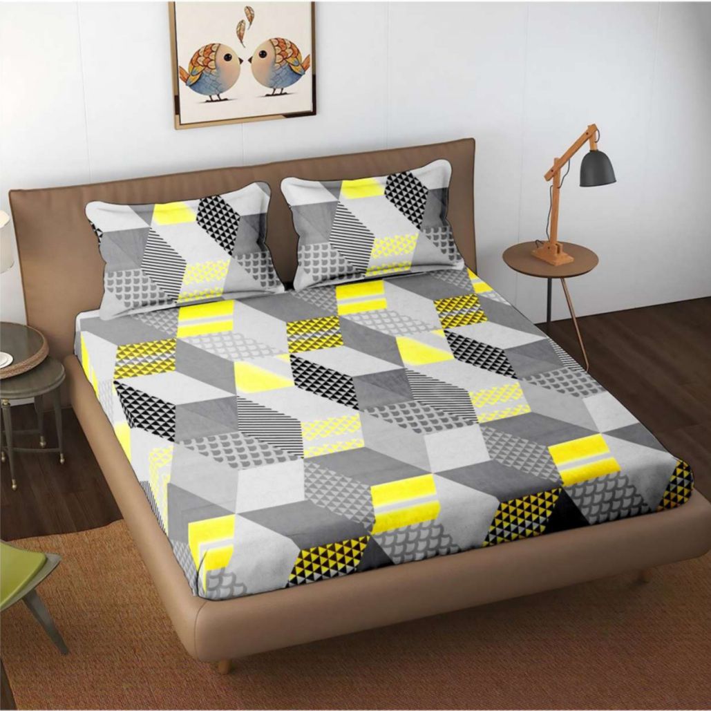 Double bedsheet with 2 pillow covers best sale