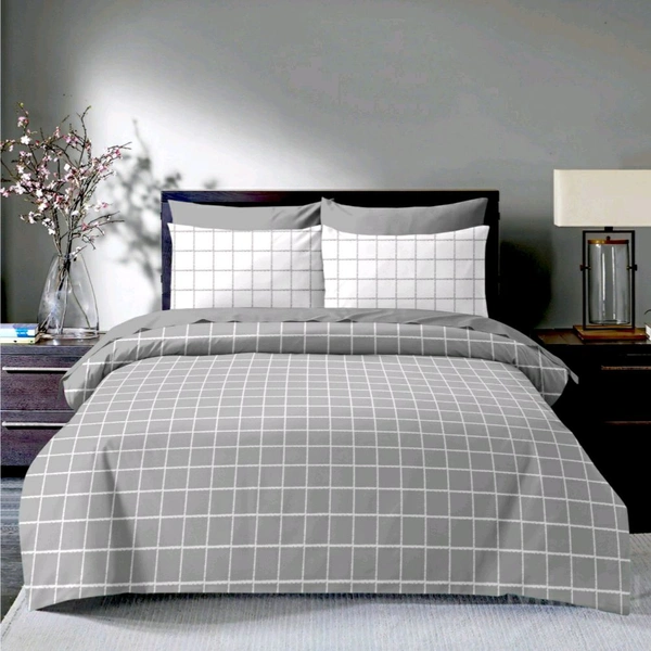 Comforter Double Bed with King Size Bed sheet With 2 Pillow Covers - 4 Pcs Set - 2.74 M X 2.74 M