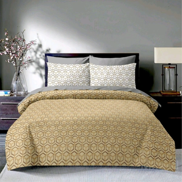 Comforter Double Bed with King Size Bedsheets With 2 Pillow Covers - 4 Pcs Set - 2.74 M X 2.74 M