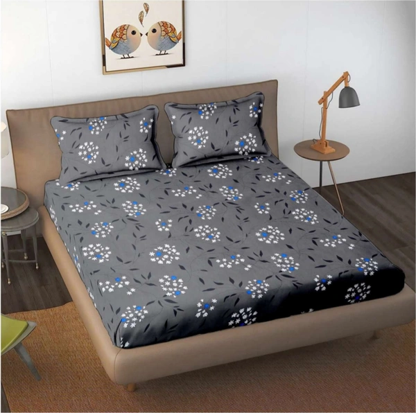 Double Bed Bedsheets With 2 Pillow Covers - 2.24 M X 2.44 M
