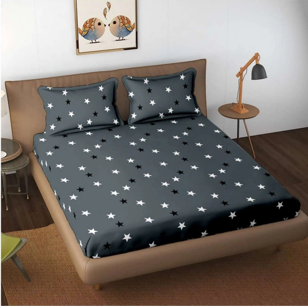 Double Bed Bedsheets With 2 Pillow Covers - 2.24 M X 2.44 M