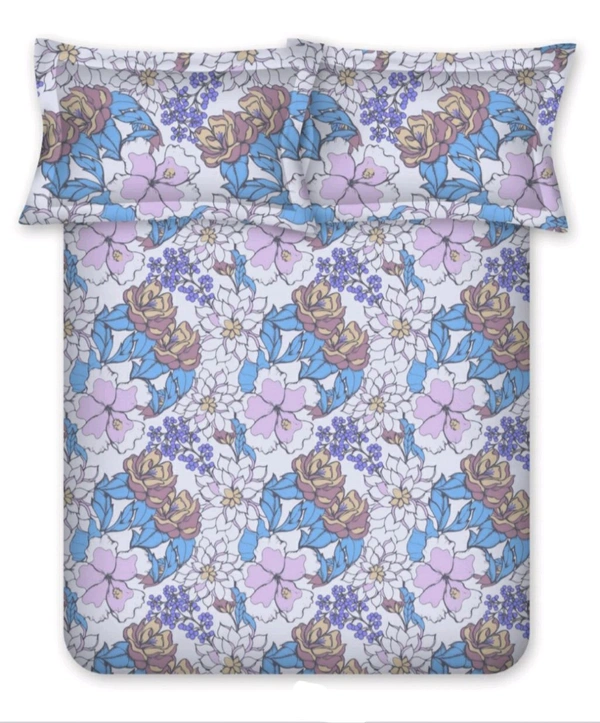 Bombay Dyeing Double bed Cotton Bedsheets - 2.24 M X 2.54 M