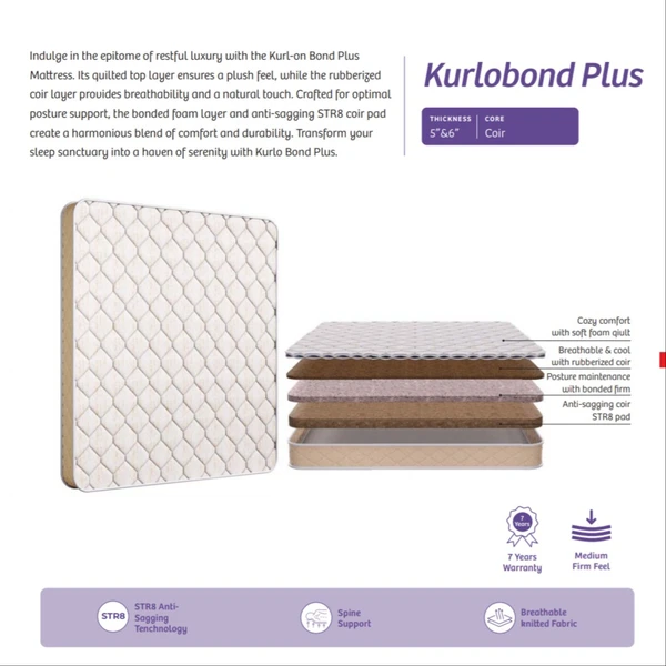 Kurlon Mattress Kurlobond Plus 6 Inch Best Coir Mattress