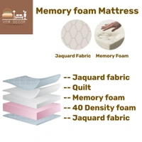 Memory Foam Mattress 6 Inch Orthopedic Foam Mattress - 78 X 72, 6 Inch Thickness