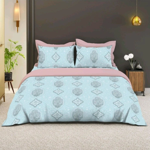 Bombay Dyeing Double bedsheet King Size Cotton Bedsheets - 2.74 M X 2.74 M