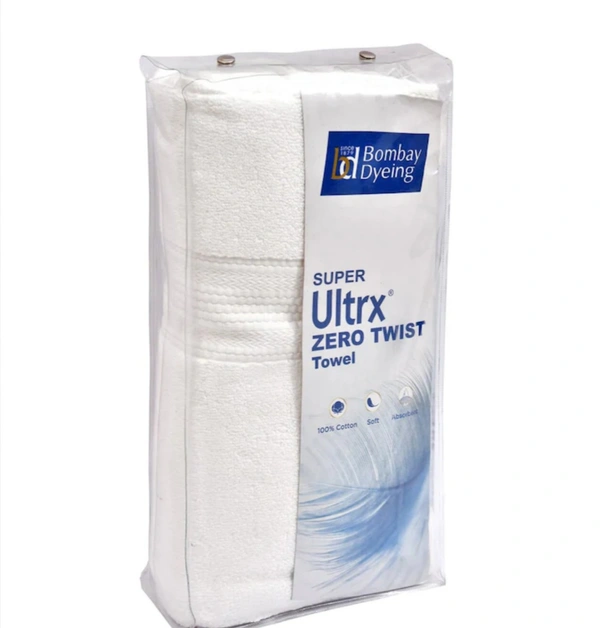 Bombay Dyeing Cotton Towel Super Ultrx 650 Gsm Bath Towel White - 75 Cm X 150 Cm