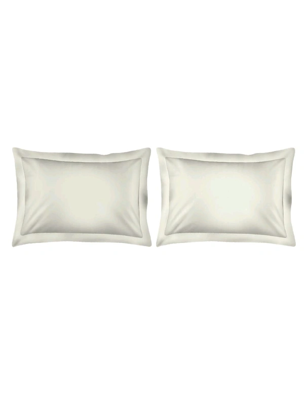 Arvind King size BedSheet Plain 400 Tc Cotton Double Bed sheet Heavy Tc 108" X 108" Ivory Colour  - 2.74 M X 2.74 M