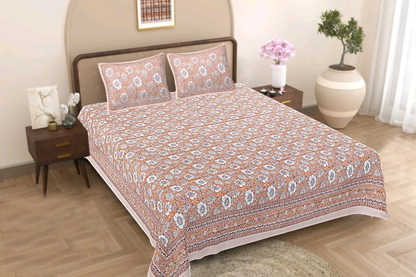 Jaipur King Size Bed Sheet Double bedsheet Shop Online 108 Inch X 108 Inch With 2 Pillow Cover