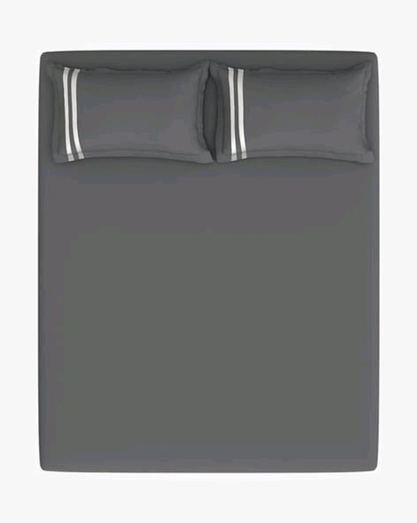 Portico Bedsheet King Size Light Grey Plain Bedsheet Heavy Tc 108 X 108 Inch - 2.74 M X 2.74 M