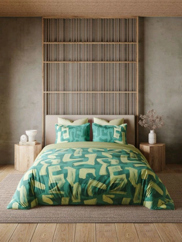 Ddecor Super King Size Bedsheet 120 Inch X 120 Inch With 2 Pillow Covers Cotton Bed Sheet  - 3.00 M X 3.00 M
