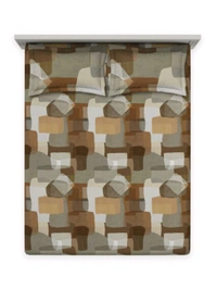 Ddecor Super King Size Bedsheet 3 Meter X 3 Meter With 2 Pillow Covers Cotton Bed Sheet  - 3.00 M X 3.00 M