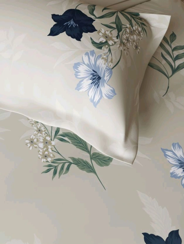 Ddecor Super King Size Bedsheet 3 Meter X 3 Meter With 2 Pillow Covers Cotton Bed Sheet  - 3.00 M X 3.00 M