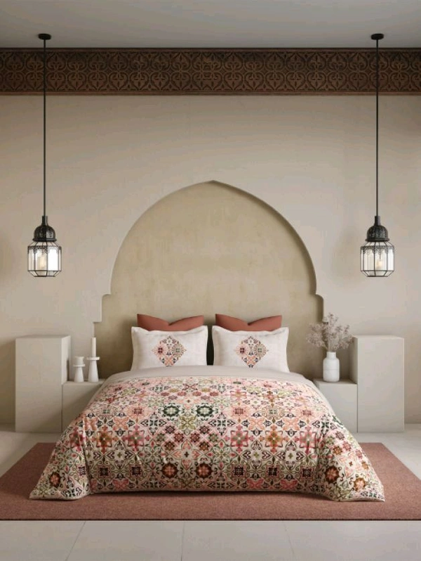 Ddecor King Size Double Bedsheets Cotton 108 Inch X 108 Inch With 2 Pillow Cover  - 2.74 M X 2.74 M
