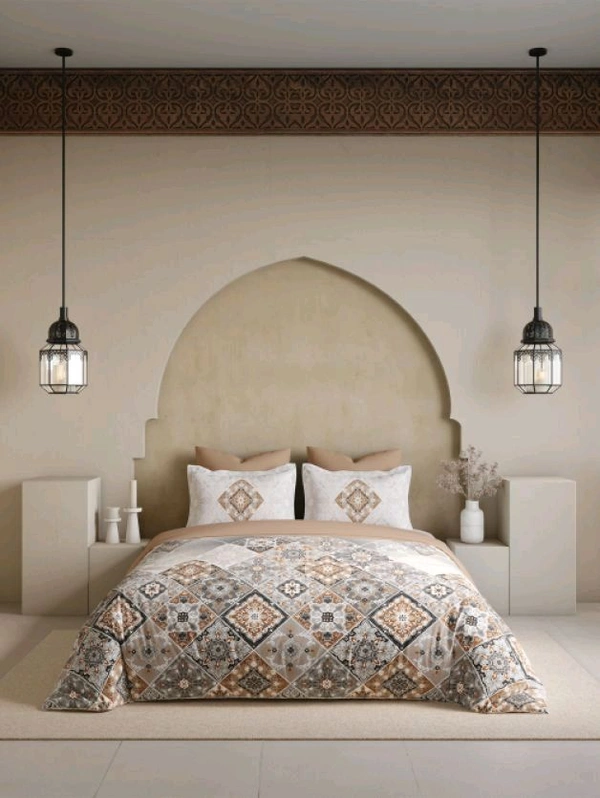 Ddecor King Size Double Bedsheets Cotton 108 Inch X 108 Inch With 2 Pillow Cover  - 2.74 M X 2.74 M