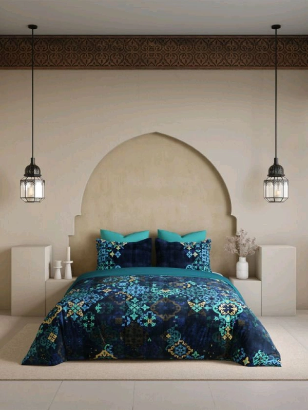 Ddecor King Size Double Bedsheets Cotton 108 Inch X 108 Inch With 2 Pillow Cover  - 2.74 M X 2.74 M