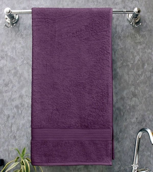 Bombay Dyeing Tulip Cotton Towel Purple Colour 75 Cm X 150 Cm Large Towel  - 75 Cm X 150 Cm