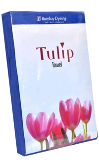 Bombay Dyeing Tulip Cotton Towel Blue Colour 75 Cm X 150 Cm Large Towel  - 75 Cm X 150 Cm