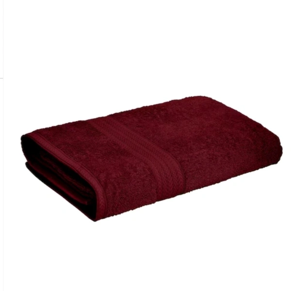 Bombay Dyeing Tulip Cotton Towel Maroon Colour 75 Cm X 150 Cm Large Towel  - 75 Cm X 150 Cm