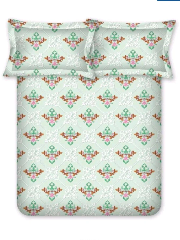 Bombay Dyeing Cotton Bedsheet King Size Double Bed Sheet 108 Inch X 108 Inch With 2 Pillow Cover  - 2.74 M X 2.74 M