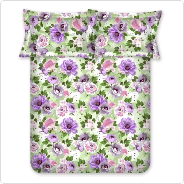 Bombay Dyeing King Size Bedsheet Cotton Bed Sheet 9 Feet X 9 Feet With 2 Pillow Covers - 2.74 M X 2.74 M