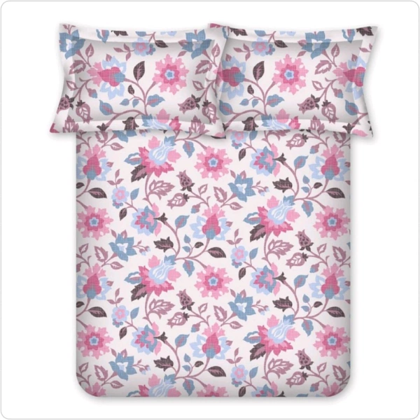 Bombay Dyeing King Size Bedsheet Cotton Bed Sheet 9 Feet X 9 Feet With 2 Pillow Covers - 2.74 M X 2.74 M