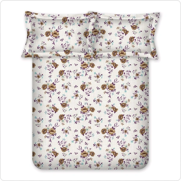 Bombay Dyeing King Size Bedsheet Cotton Bed Sheet 9 Feet X 9 Feet With 2 Pillow Covers - 2.74 M X 2.74 M
