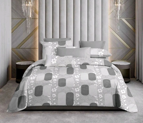 Super King Size Bedsheet 120 X 120 Inch Bed Sheet With 2 Pillow Covers 400 Tc Heavy Premium Quality Smooth Bedsheet  - 3.00 M X 3.00 M