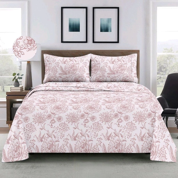 Super King Size Bedsheet 10 X 10 Feet Bed Sheet With 2 Pillow Covers 400 Tc Heavy Premium Quality Smooth Bedsheet  - 3.00 M X 3.00 M