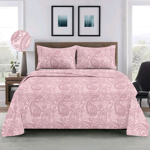 Super King Size Bedsheet 10 X 10 Feet Bed Sheet With 2 Pillow Covers 400 Tc Heavy Premium Quality Smooth Bedsheet  - 3.00 M X 3.00 M