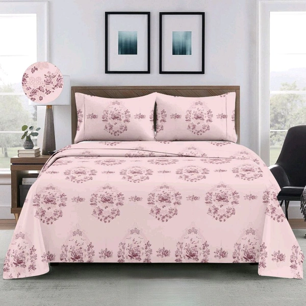 Super King Size Bedsheet 10 X 10 Feet Bed Sheet With 2 Pillow Covers 400 Tc Heavy Premium Quality Smooth Bedsheet  - 3.00 M X 3.00 M